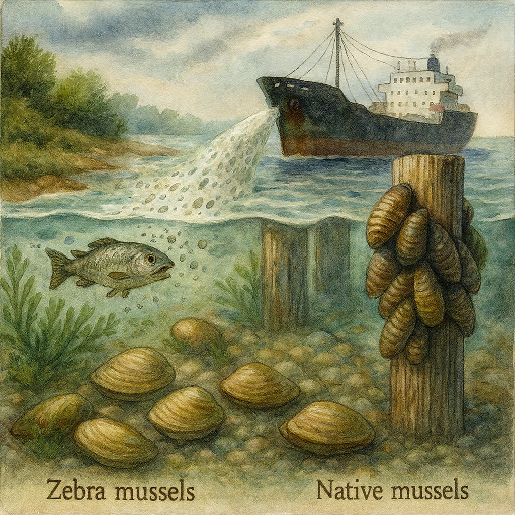 What is invasive species and how does it affect marine ecosystems?