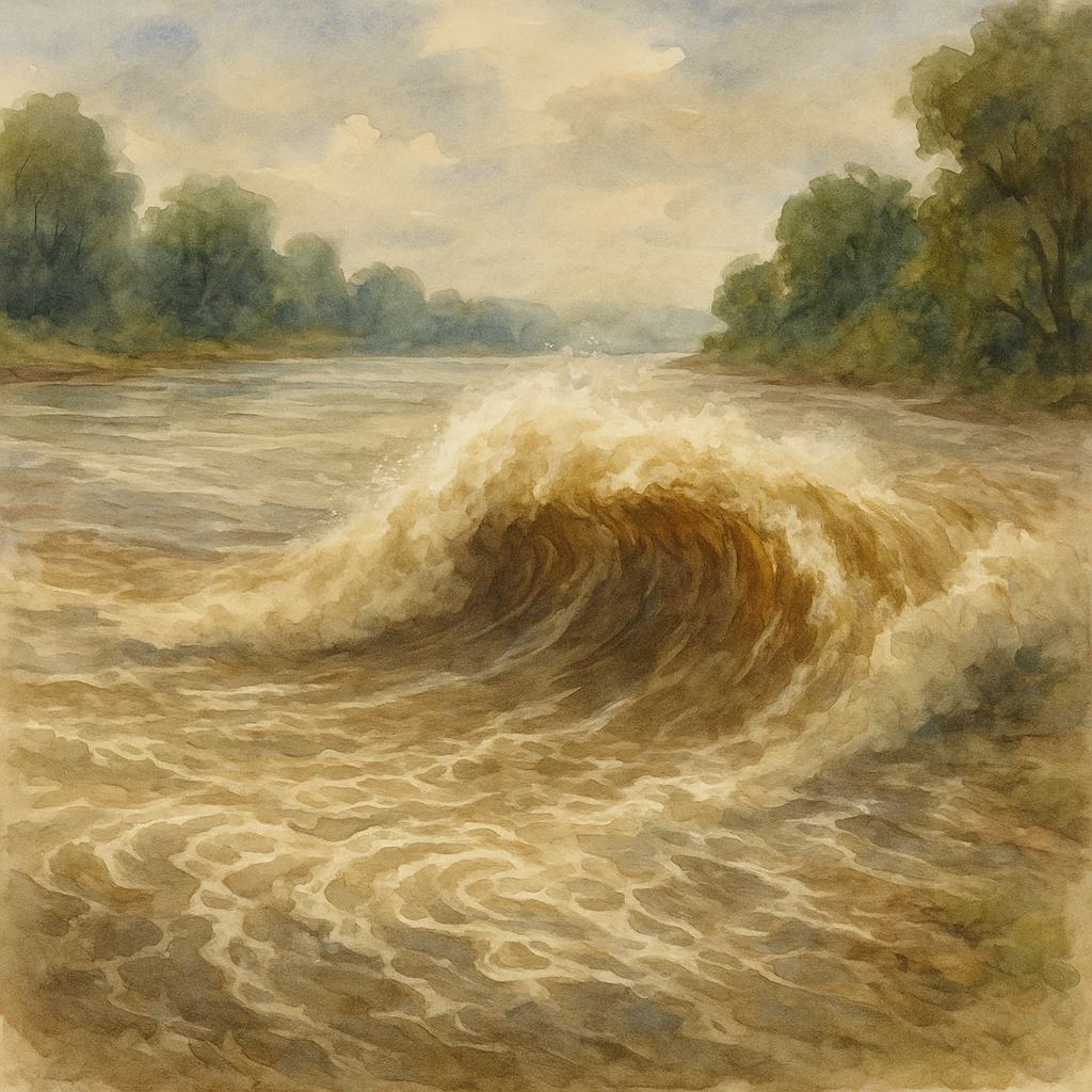 What is tidal bore surge and how does it support marine ecosystems?