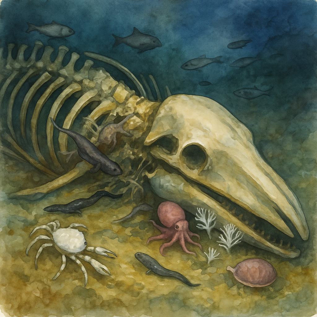 What is whale fall and how does it support marine ecosystems?