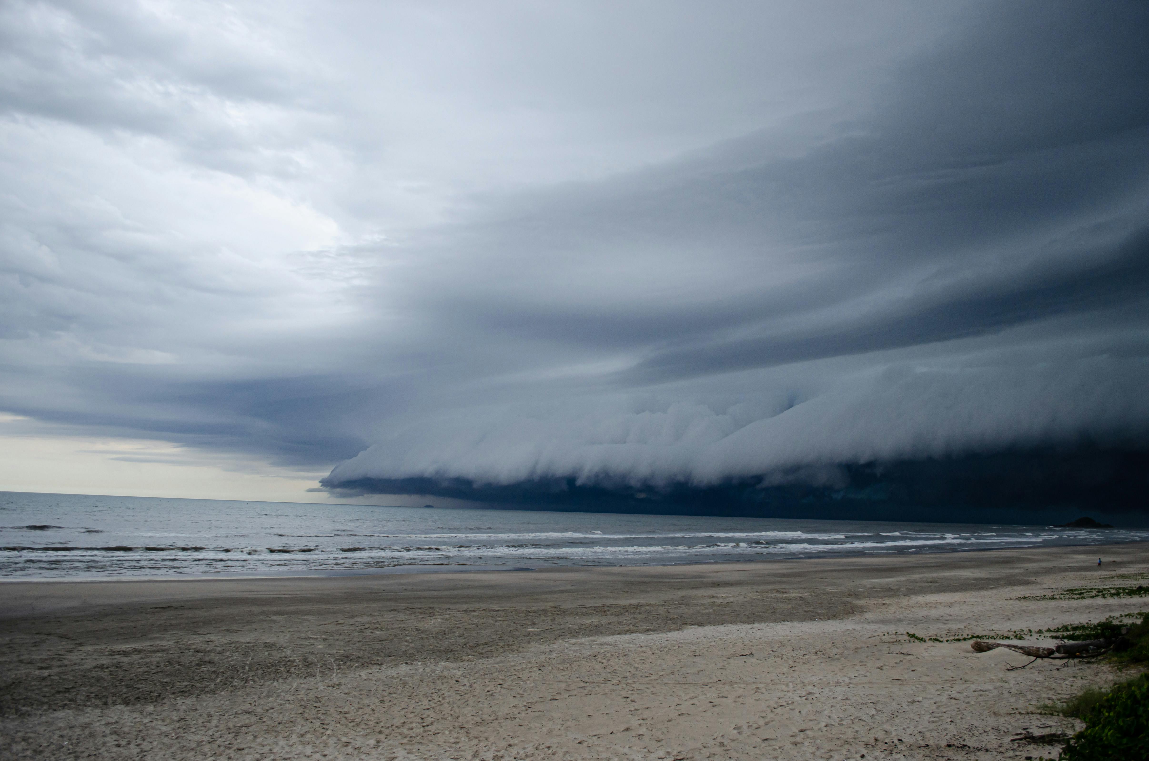 Storm Cloud over the Sea and Beach